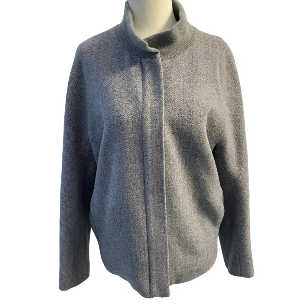 Izzat Baba Elegant Women's Gray Lightweight Coat Pit 21 L23 - Picture 3 of 15